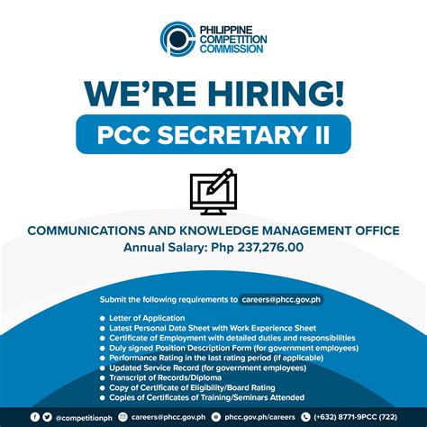 phcc.gov.ph careers|PCC is hiring .